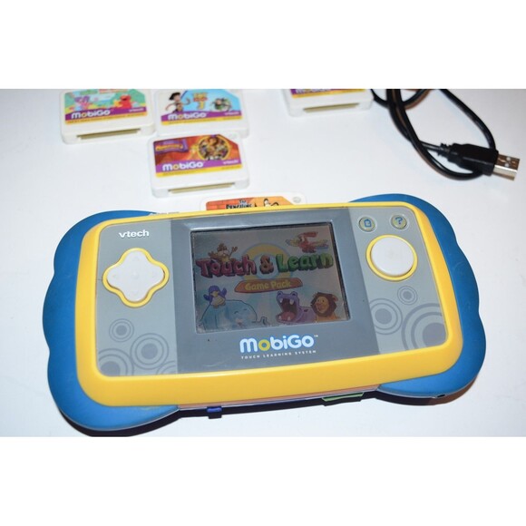 VTech MobiGo Touch Yellow Learning System And 8 Games READ  Working - Picture 11 of 14